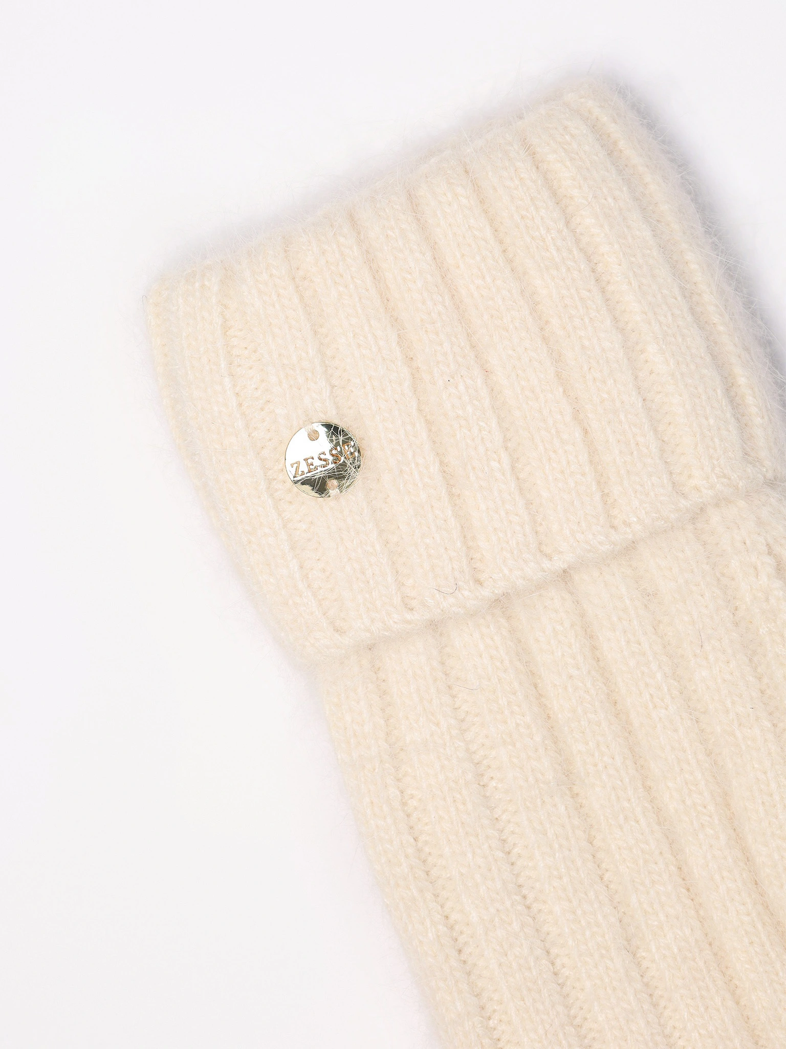 Варежки вязаные с отворотом на подкладке в ассортименте